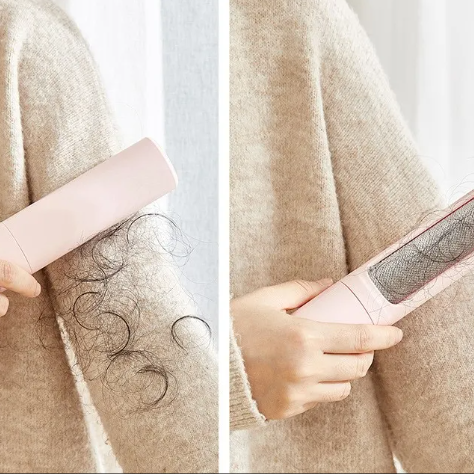 2-in-1 Reusable Pet Hair Remover & Self-Cleaning Lint Roller for Dogs & Cats