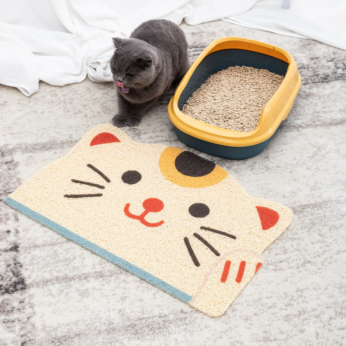 Double-Layer Cat Litter Trapping Mat – Waterproof & Easy-Clean