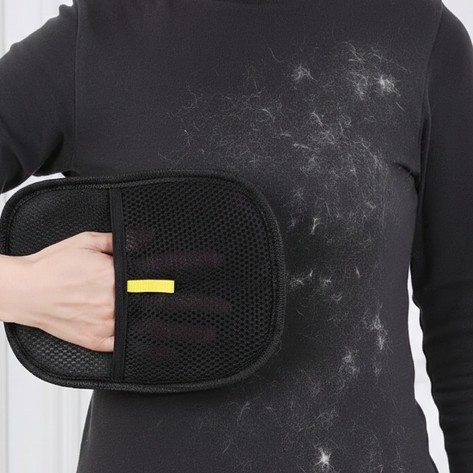 High-Efficiency Pet Hair Remover – Silicone Grooming Gloves for Dogs & Cats