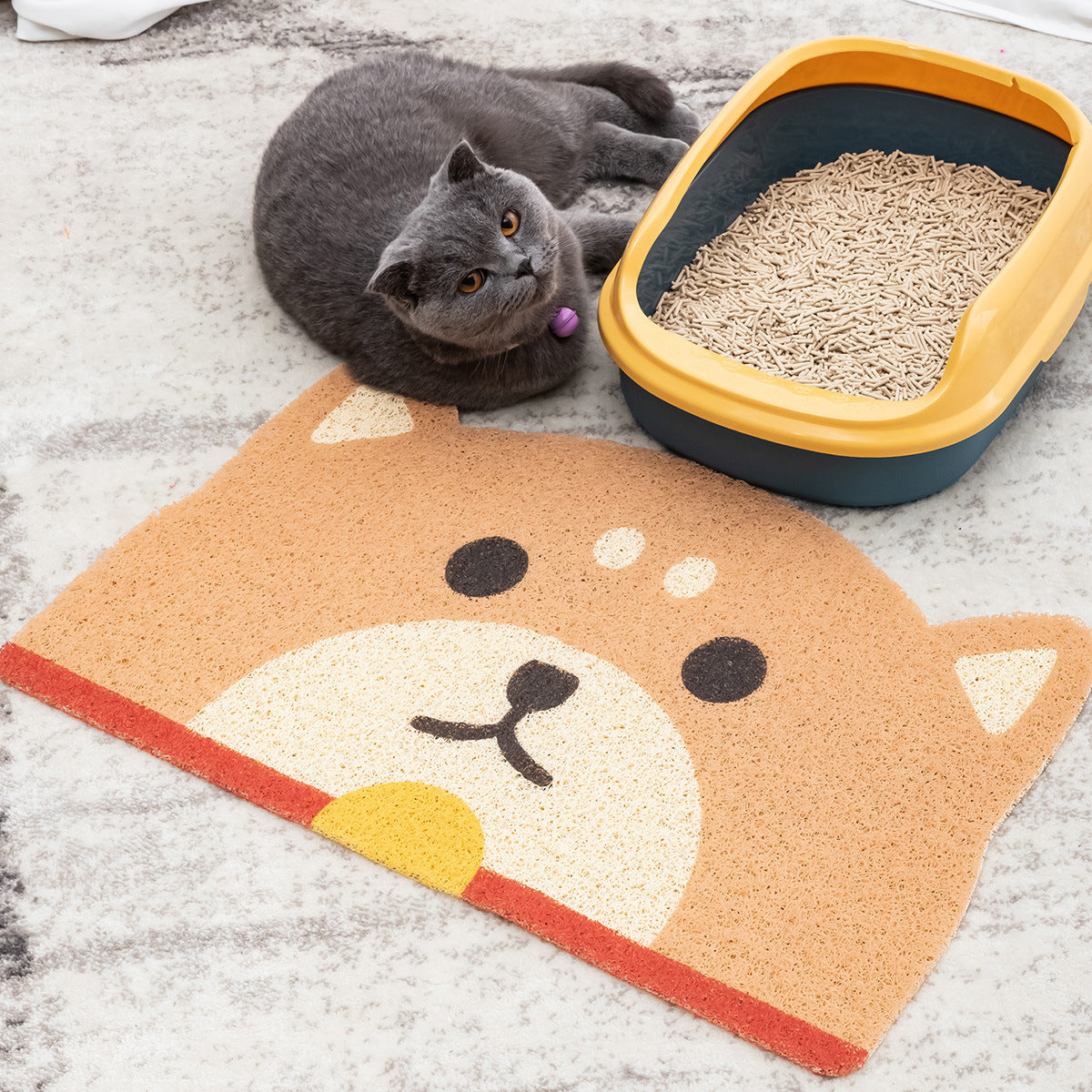Double-Layer Cat Litter Trapping Mat – Waterproof & Easy-Clean