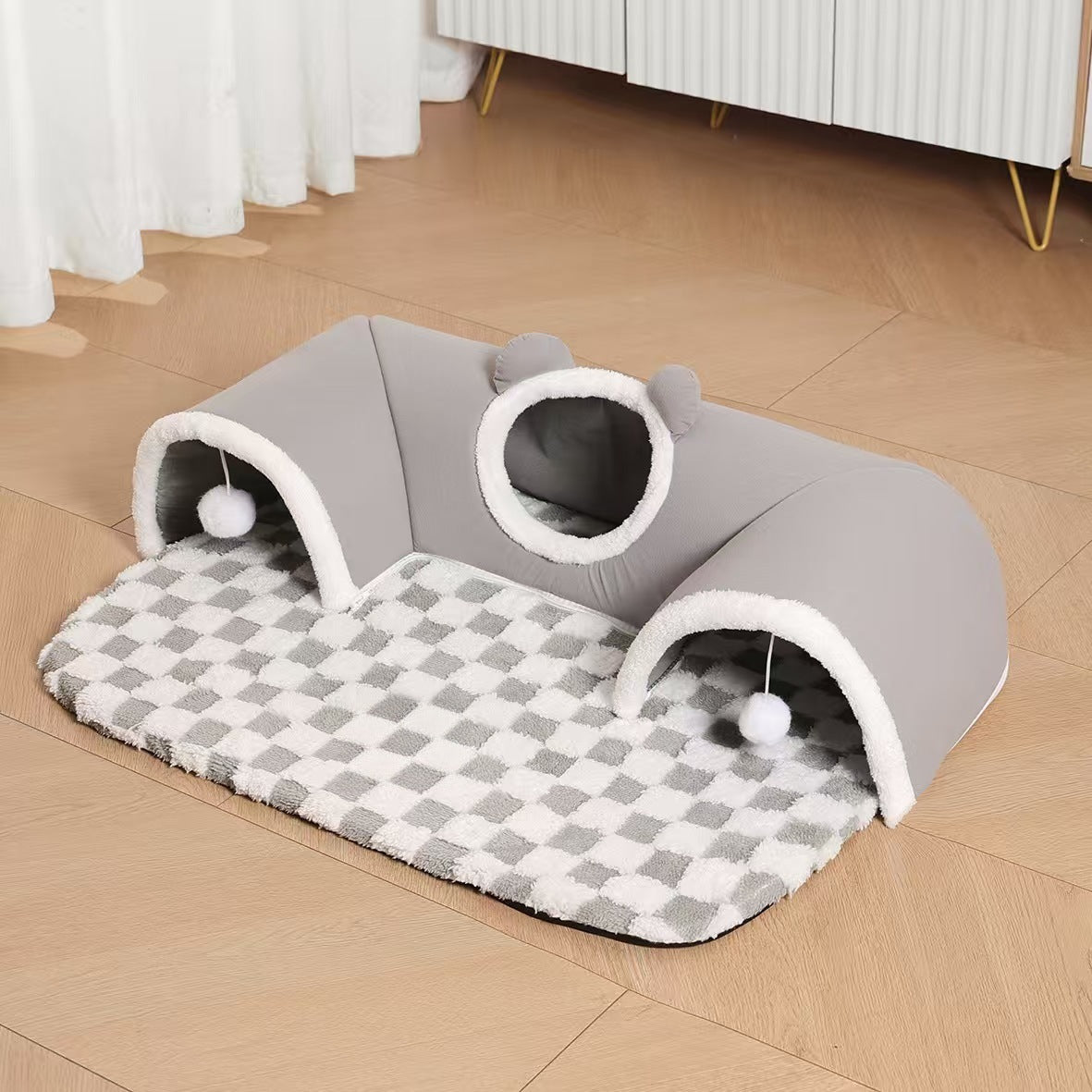 Modern Cat Hideaway Cave – Plush Indoor Pet Shelter